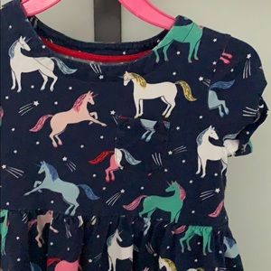 Mini Boden unicorn pocket dress 5-6